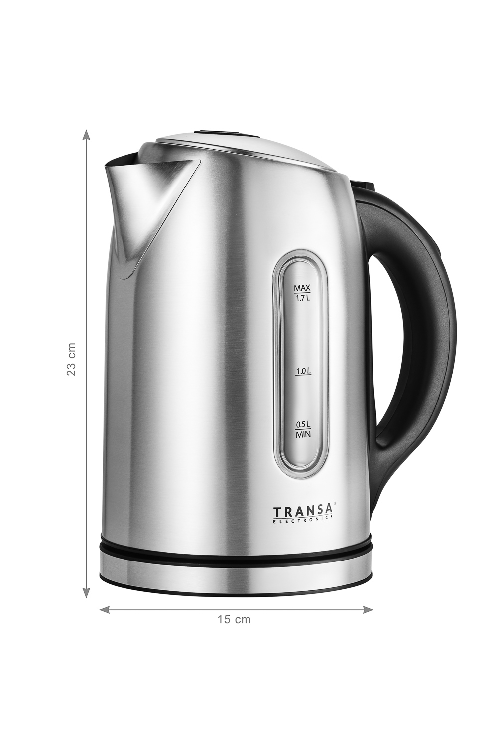 Wymiary czajnika elektrycznego BoiLed Inox 1,7 l